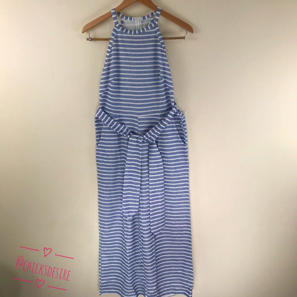 Tulum's Garden - Soho Sleeveless Striped Jumpsuit - Picture 2 of 7